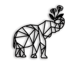 Elefante con flores