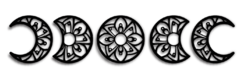 Fase lunar mandala flor