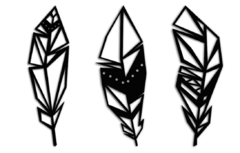 Tríptico plumas