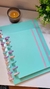 Caderno Disco Turquesa Caderno inteligente caderno azul na internet