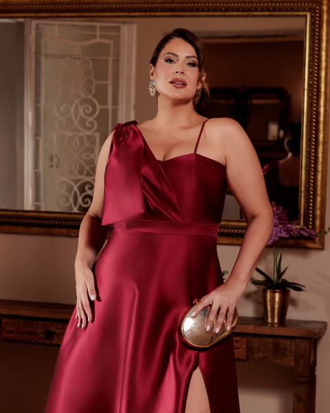 Vestido Carmelita Marsala