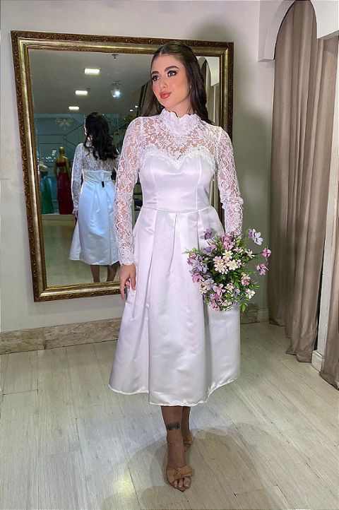 Vestido Midi Branco Amorette