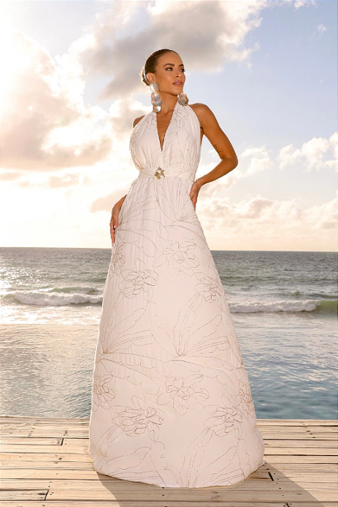 Vestido Longo Amaya Branco - comprar online