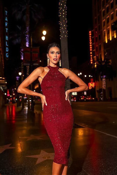 Vestido Vitória Marsala