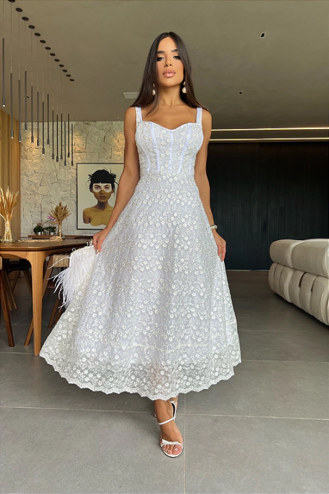 Vestido Midi Bela Branco