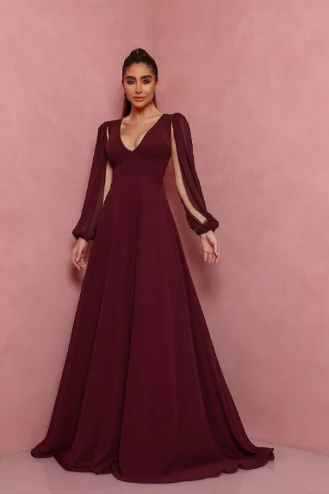 Vestido Megan Marsala