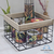 Set x2 Canastos Metálicos con Bordes de Madera - Toledo - tienda online