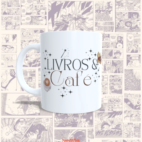 Caneca Livros & Café