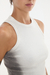 Musculosa Lavada Larga - Blanca - tienda online