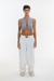Musculosa Corta con Alfileres - Gris - comprar online