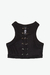 Musculosa Corta con Alfileres - Negra - comprar online
