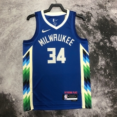 Regata Milwaukee Bucks Azul City Edition Temp. 23 (Lillard) na internet
