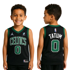 Regata "INFANTIL" De Basquete Boston Celtics Preta - comprar online