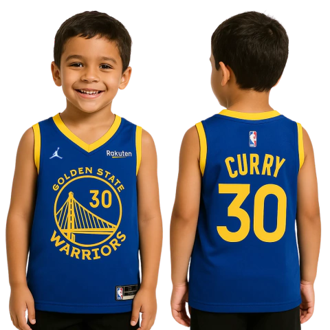 Regata "INFANTIL" De Basquete Golden State Azul - comprar online