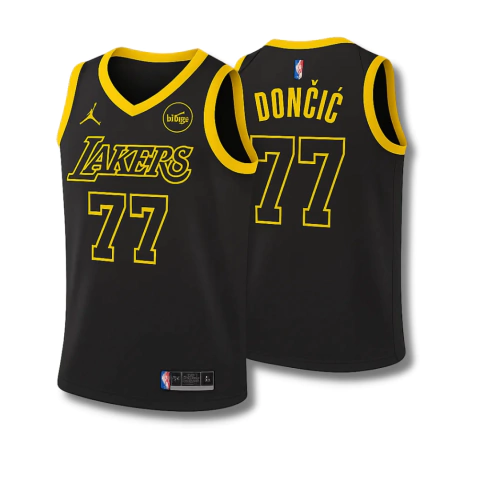 Regata Nacional Pronta Entrega 77 Los Angeles Lakers Preta Doncic - comprar online