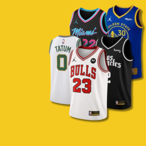 Compre 5 Pague 3 - FRETE GRÁTIS - Bulls Branca, Celtics Branca, Clippers Preta, Golden Azul, Miami Preta - comprar online