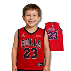 Regata "INFANTIL" De Basquete Chicago Bulls Vermelha - comprar online