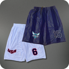 Kit 2 Bermudas Usa Branca Hornets Azul Escuro - comprar online