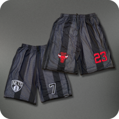 Kit 2 Bermudas Nets Preta e Bulls Preta - comprar online