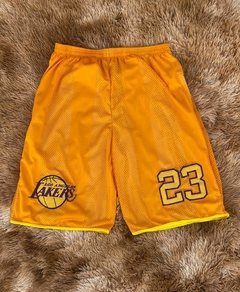 Bermuda De Telinha Lakers Amarelo
