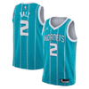 REGATA CHARLOTTE HORNETS AZUL E BRANCA VERSÃO JORDAN 75"