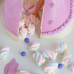 Set x2 Cake Sorpresa Falda Muñeca