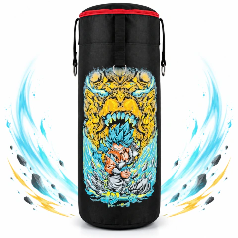 Bolsa de boxeo con Gogeta Blue y un dragón dorado