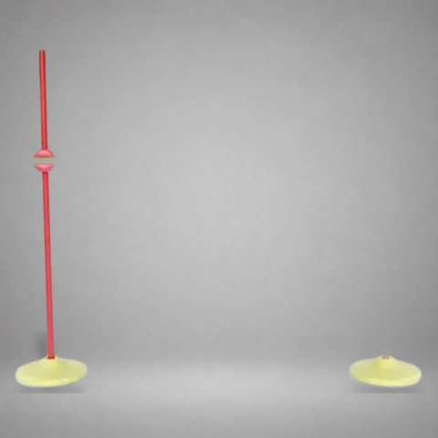 Valla de Salto Regulable con 7 Piezas - 3 Bastones de 1mt + 2 Uniones + 2 Bases