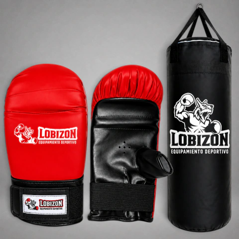 Combo Bolsa 90cm Rellena + Par de Guantes LOBIZÓN