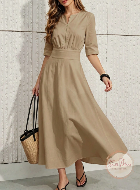 Vestido “Pureza de Lisieux” - Sainte Marie Moda Modesta