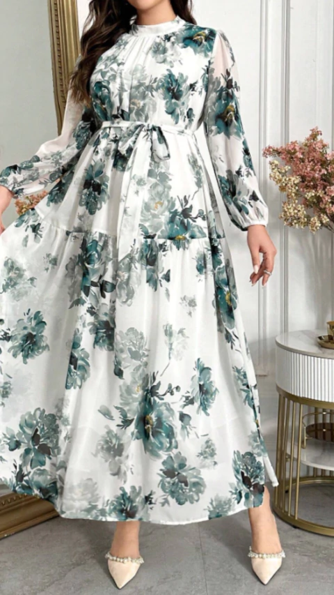 Vestido Longo Elegante Plus Size