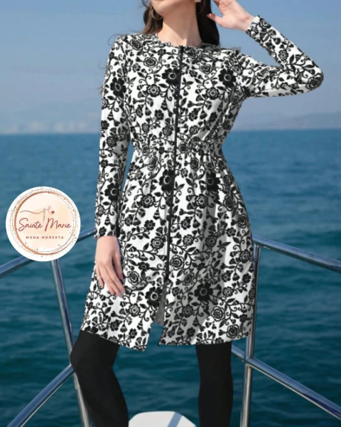 Roupa de Banho Estampa FLoral - PRAIA E PISCINA - Dignidade e Elegância na Praia