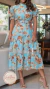 Vestido Midi Jardim Celeste - Sainte Marie Moda Modesta