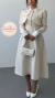 Vestido "Nobre Herança" — Tweed de Damasco com Gola Laço - comprar online