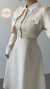 Vestido "Nobre Herança" — Tweed de Damasco com Gola Laço