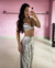 Top Bikini Glossy Prata na internet
