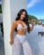 Top Bikini Paetê Summer Prata - loja online