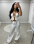 Calça Wide Acetinada Off White (SALE) - comprar online