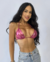 Top Metálico Cortininha Rosa Pink - comprar online