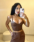Corset Scandal Croco Chocolate - comprar online