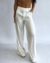 Calça Wide Acetinada Off White (SALE) - #VB SHOP