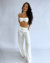Calça Wide Acetinada Off White (SALE) - comprar online