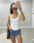 Blusa Regata Kim Canelada Off White - comprar online