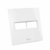 Placa 4X4 2 modulos linha beleze branco