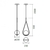 Lustre pendente drop gota com globo cobre na internet