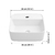 Cuba de louça para banheiro quadrada modelo Turim 35cmx35cm - Branco na internet