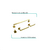 Kit acessórios inox quartzo 4 peças gold