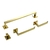 Kit acessórios inox quartzo 4 peças gold