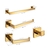 Kit acessórios inox quartzo 4 peças gold - comprar online