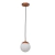 Pendente decorativo modelo Sphera com 1 globo - Rose fosco